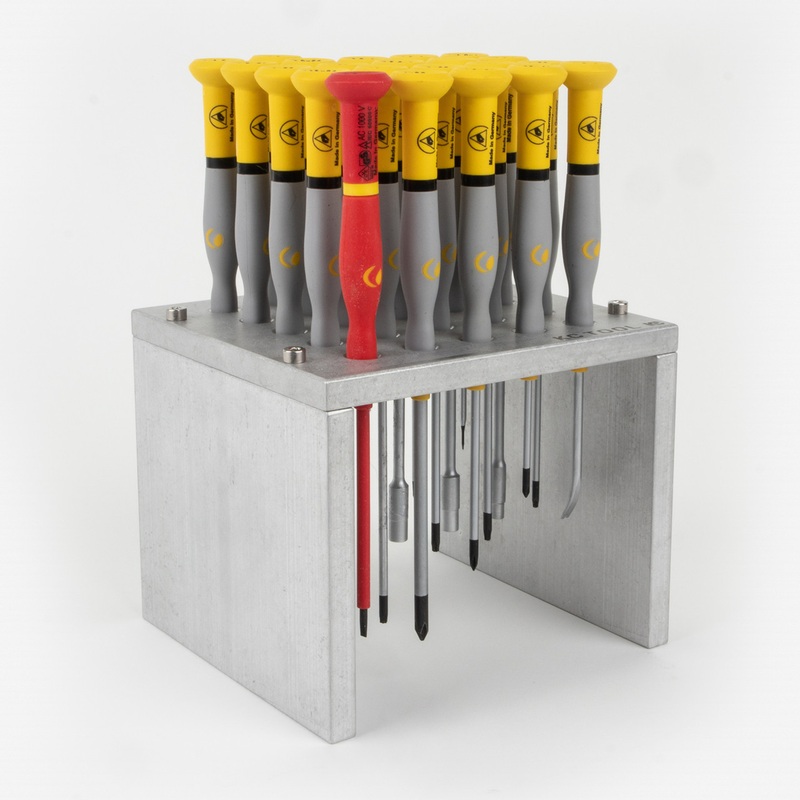 Witte x KCT Precision ESD Screwdriver Set w/ KC Tool Bench Top Stand, 23 Pieces