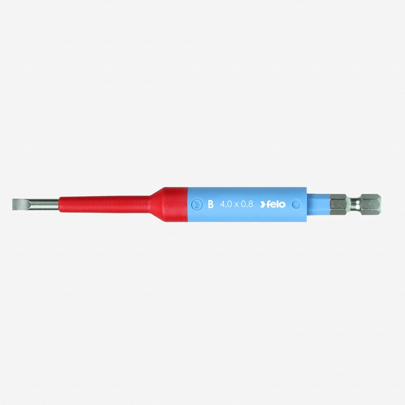 Felo Insulated Slotted VDE Safety Bit, 4.0 x 115mm