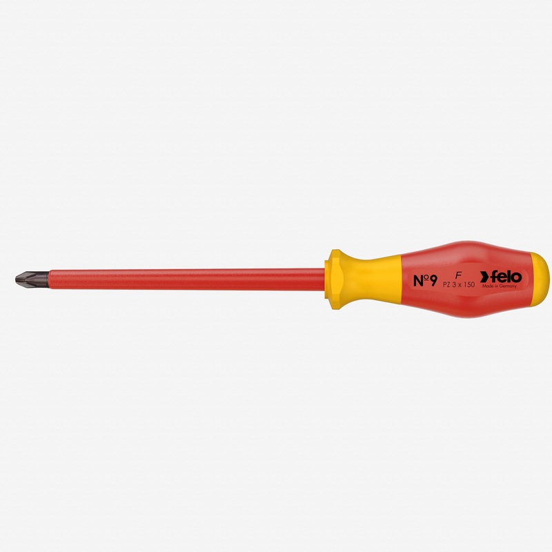 Felo No. 9 VDE Pozidriv #3 x 150mm Screwdriver
