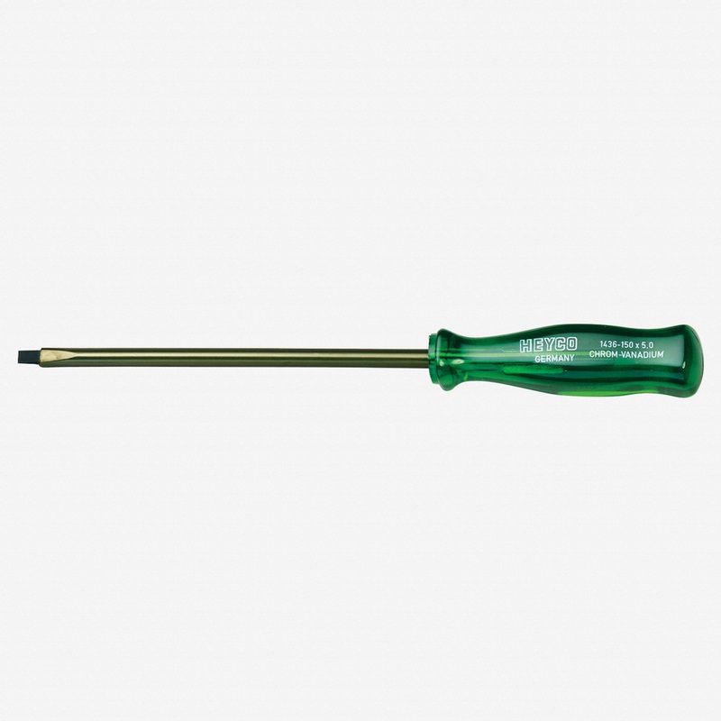 Heyco Slotted Screwdriver with Acetate Handle, 3.5 x 100mm