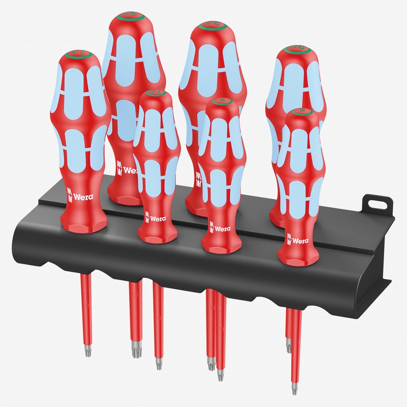 Wera 022767 VDE Insulated Stainless Steel Torx Screwdriver Set, 7 Pieces
