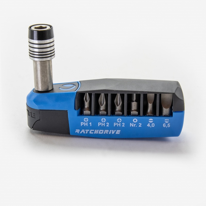 Witte Pro Ratchdrive All-in-one Phillips/Square/Slotted Bit Set, 7 Pieces
