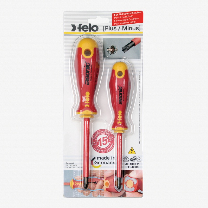 Felo Insulated 2-Piece PlusMinus Z PZ/SL Screwdriver Set