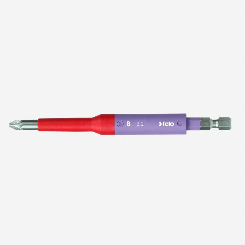 Felo Insulated Plus-Minus (PZ/SL) VDE Safety Bit, #2 x 115mm