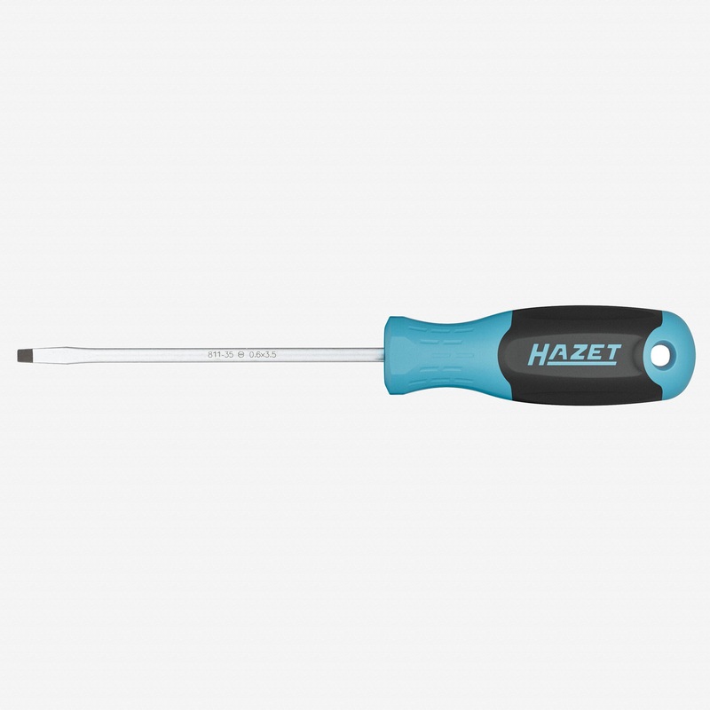 Hazet 811-35 Slotted Screwdriver with 3K Handle, 3.5 x 100 mm