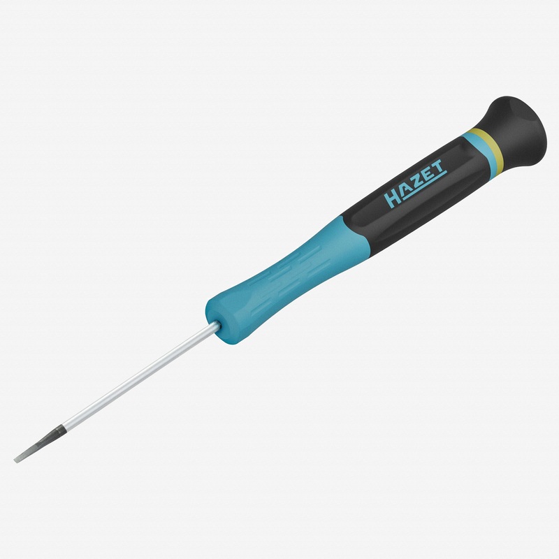 Hazet 811EL-015 Slotted Electronic Precision Screwdriver with 3K Handle, 1.5 x 60 mm