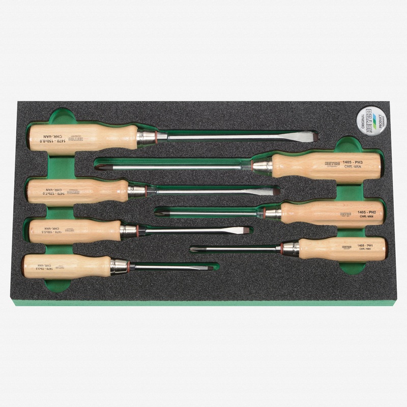 Heyco Phillips/Slotted Wood Screwdriver Set, 7 Pieces