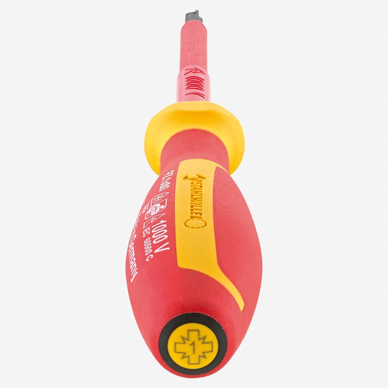 Stahlwille 4670 VDE DRALL+ Insulated Pozidriv Screwdriver, #1 x 80mm