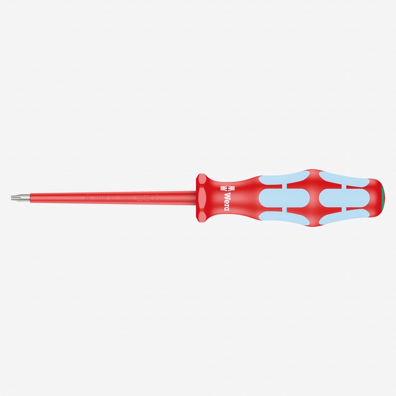 Wera 022760 Kraftform Plus VDE Stainless Steel Torx Screwdriver, T8 x 80 mm