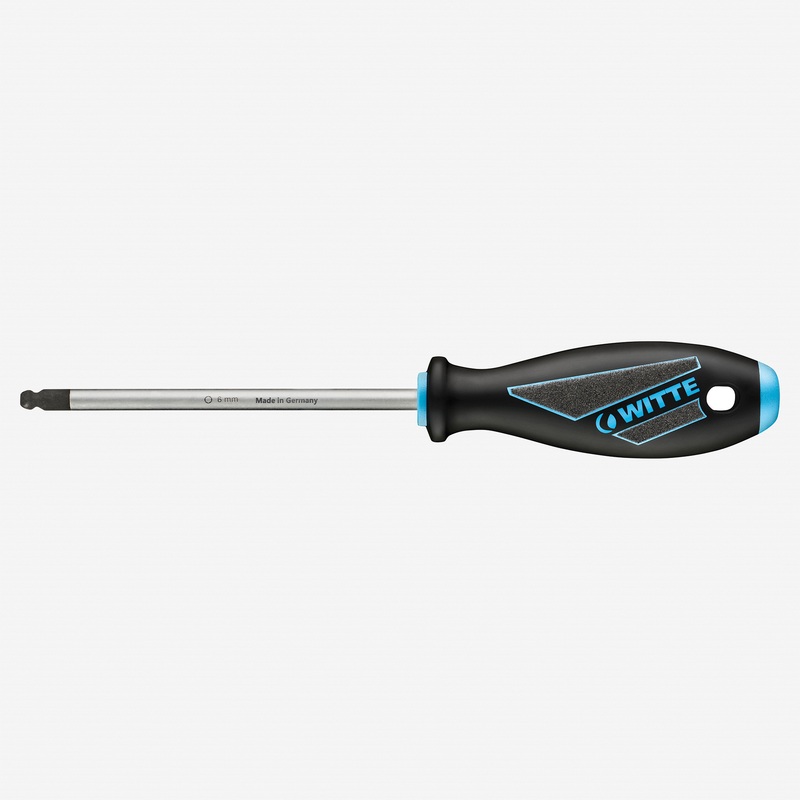 Witte Maxx Plus Metric Ball End Hex Screwdriver, 4.0 x 100mm