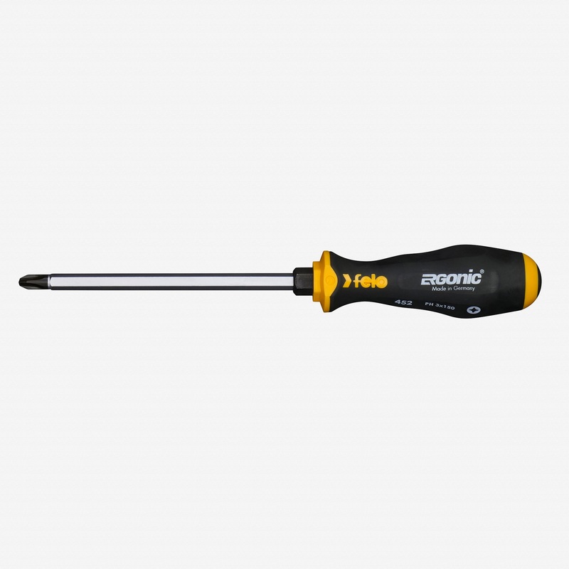 Felo Ergonic with Striking Cap Phillips Screwdriver, #3 x 150 mm