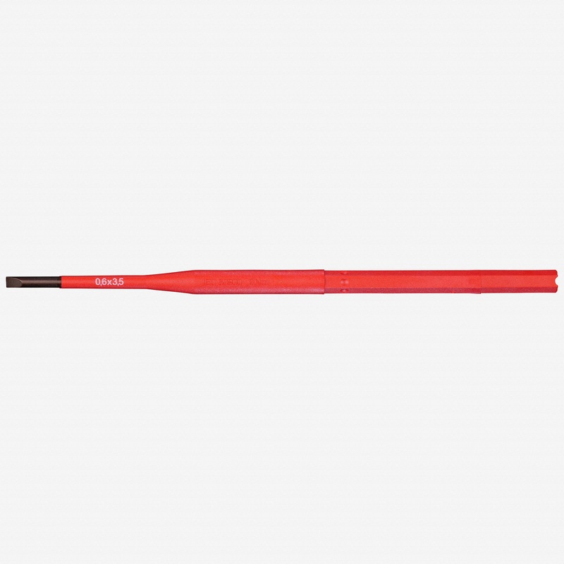 Felo VDE Insulated Slim Blade for Torque Limiting Handle, Slotted SL 5.5 x 1.0 x 170 mm