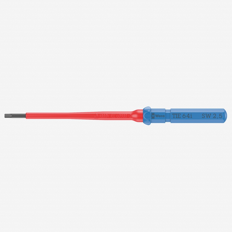Wera 006518 KK VDE 64 i Insulated Blade for Hex Screws, 2.5 x 157 mm