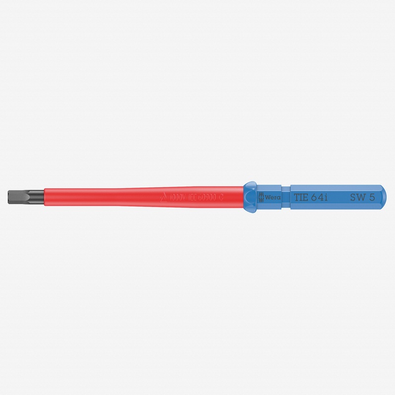 Wera 006521 KK VDE 64 i Insulated Blade for Hex Screws, 5.0 x 157 mm