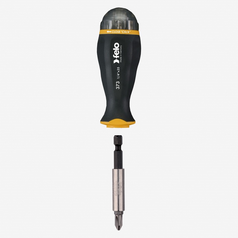 Felo Magazine Handle with Bitholder, SL/PZ/PH/Torx, 139 mm, 8 Pieces