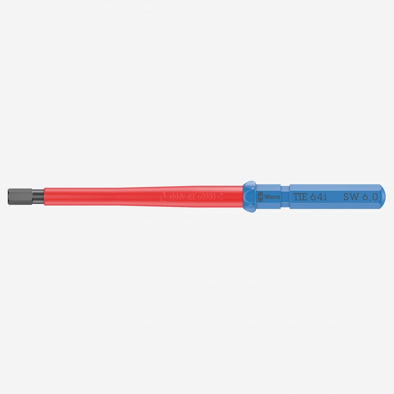 Wera 006522 KK VDE 64 i Insulated Blade for Hex Screws, 6.0 x 157 mm