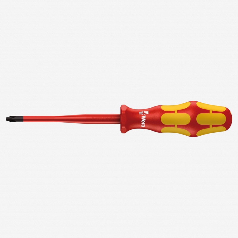 Wera 020133 Kraftform Plus VDE Phillips Super Slim Screwdriver, #2 x 100mm