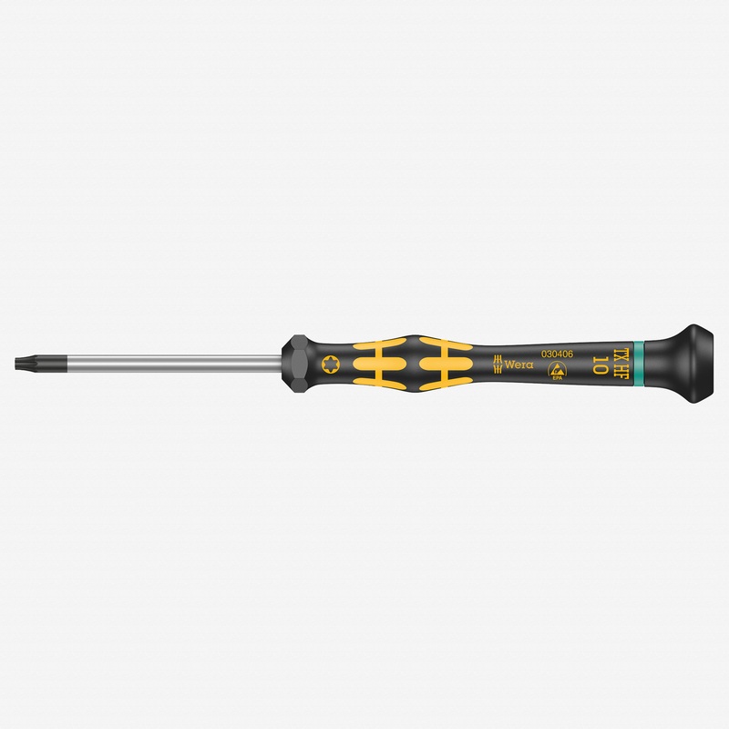 Wera 030406 T10 x 60mm ESD Safe Torx HF Precision Screwdriver
