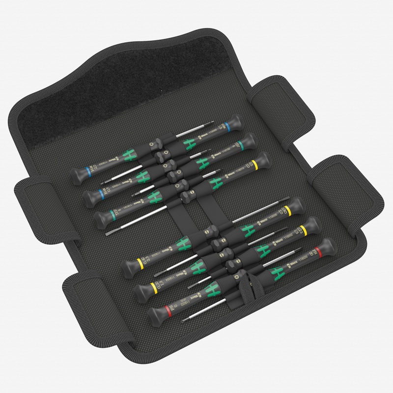 Wera 073675 Kraftform Micro-Set/12 SB 1 Screwdriver Set for Electronic Applications