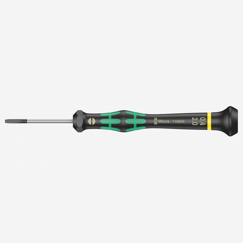 Wera 118005 2 x 40mm Kraftform Micro Slotted Precision Screwdriver
