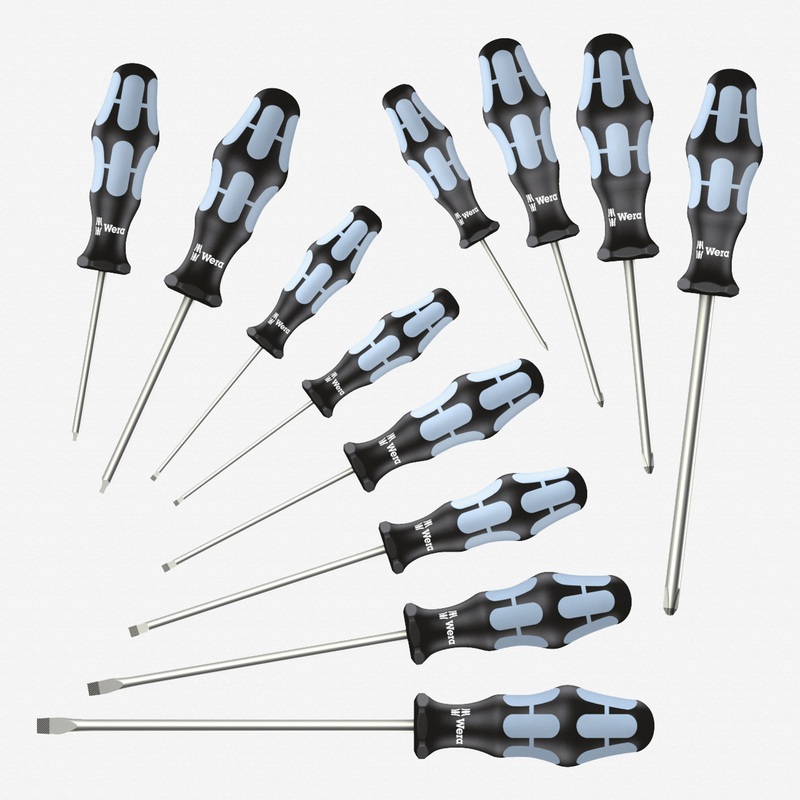 Wera 347903 Stainless Steel Slotted/Phillips/Square Screwdriver Set