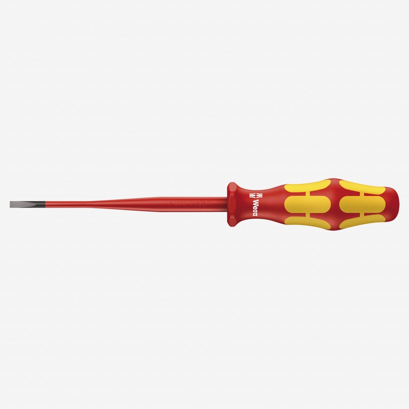 Wera 006442 Kraftform Plus VDE Slotted Slim Screwdriver, 5.5 x 125mm