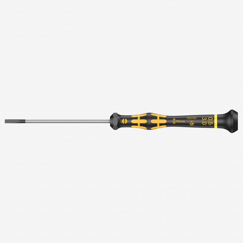 Wera 030105 3 x 80mm ESD Safe Slotted Precision Screwdriver