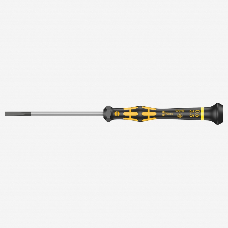 Wera 030106 3.5 x 80mm ESD Safe Slotted Precision Screwdriver