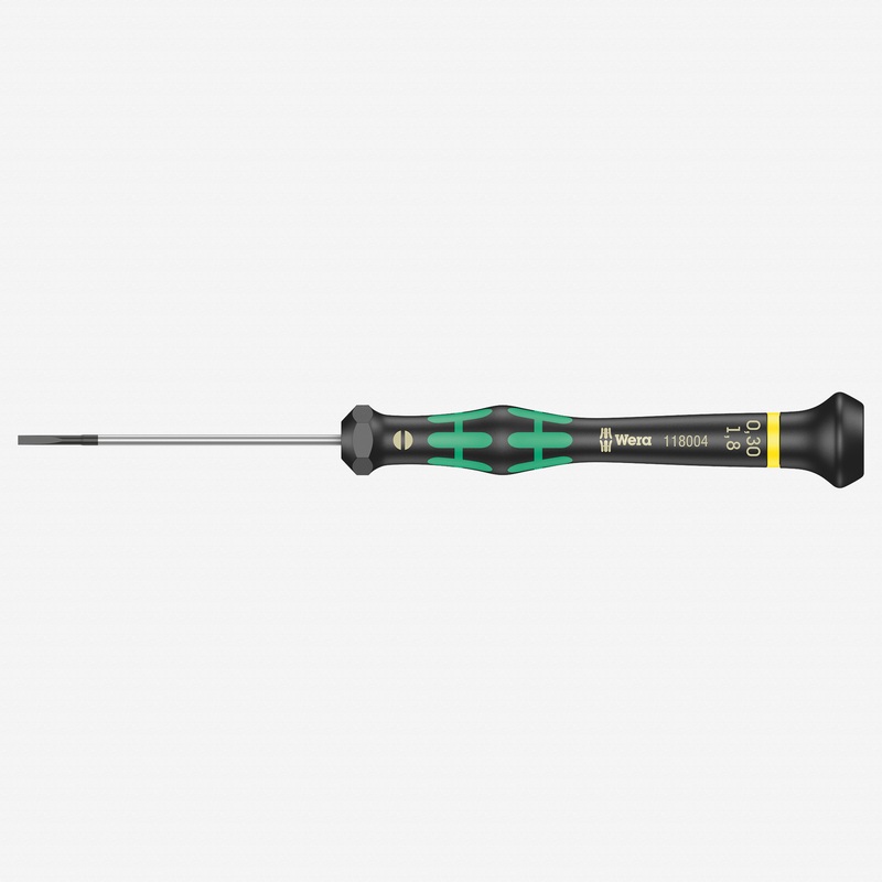 Wera 118004 1.8 x 60mm Kraftform Micro Slotted Precision Screwdriver