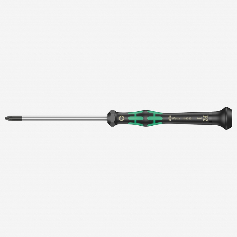 Wera 118032 PZ #1 x 80mm Kraftform Micro Pozidriv Precision Screwdriver
