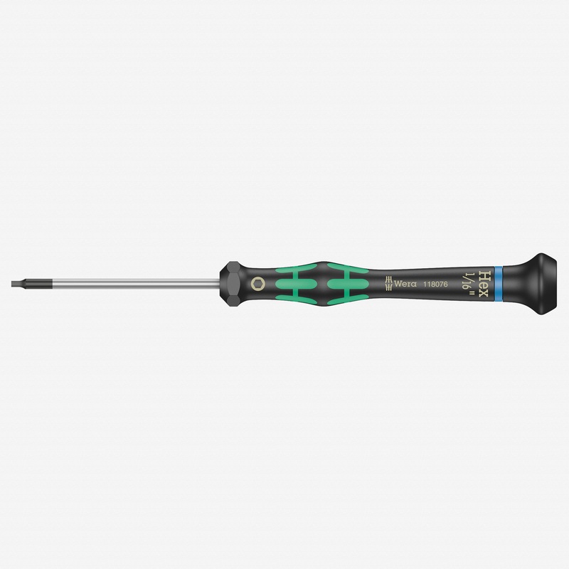 Wera 118076 1/16" x 60mm Kraftform Micro Hex Precision Screwdriver