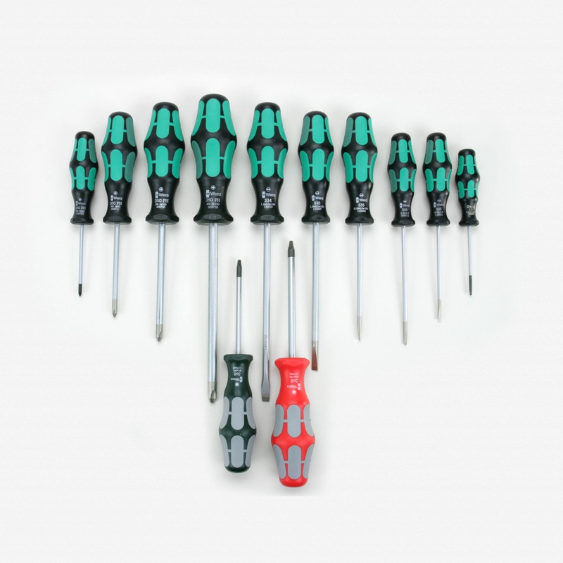Wera 347901 Kraftform Plus Slotted/Phillips/Square Screwdriver Set