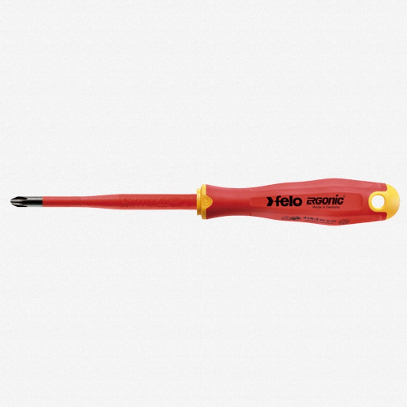 Felo E-slim Insulated #2 x 100mm Pozidriv Screwdriver