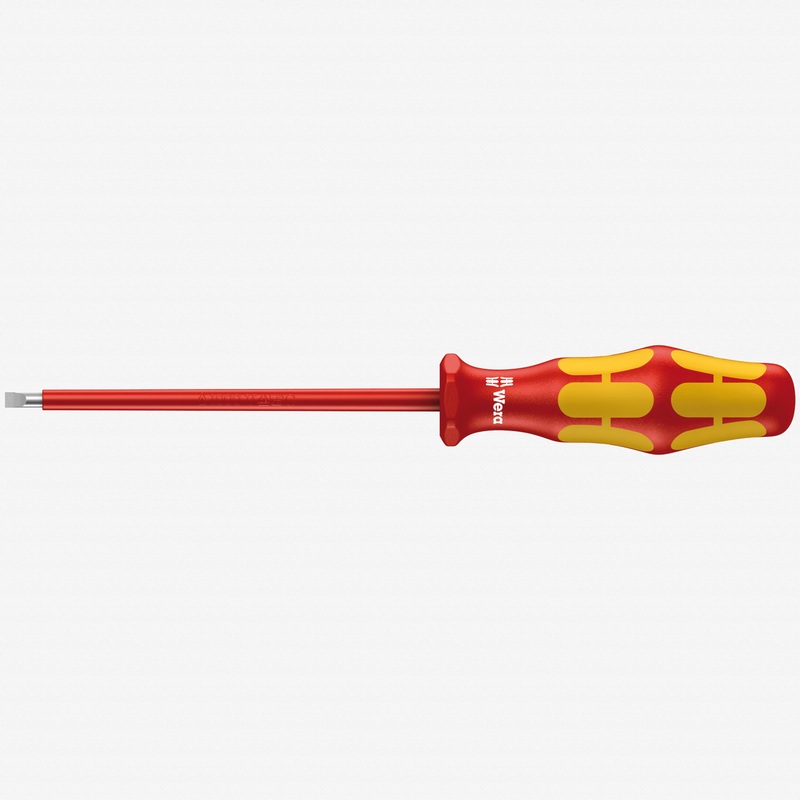 Wera 006110 Kraftform Plus VDE Slotted Screwdriver, 3.5 x 100mm