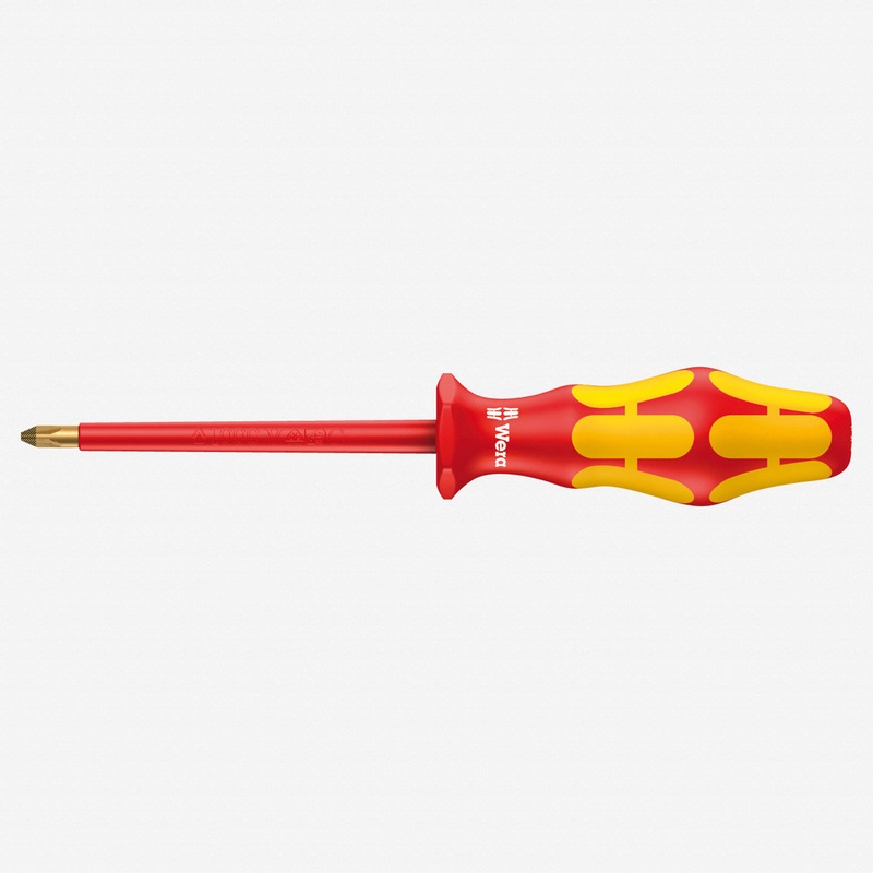 Wera 006168 Kraftform Plus VDE Pozidriv Screwdriver, #4 x 200mm