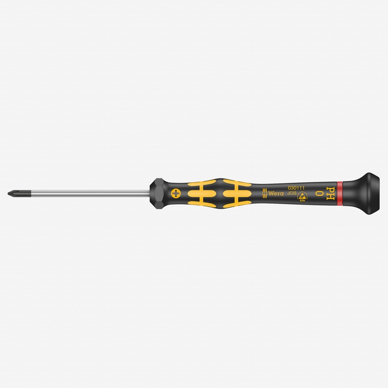 Wera 030111 PH #0 x 60mm ESD Safe Phillips Precision Screwdriver