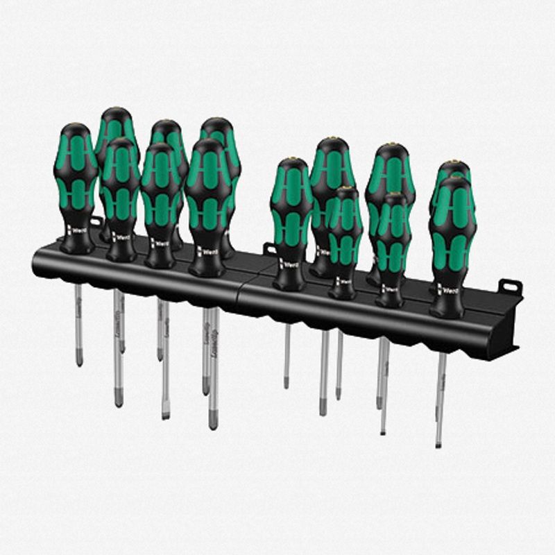 Wera 105630 Kraftform Big Pack 300 14 Piece Slotted/Phillips/Pozidriv/Torx Screwdriver Set
