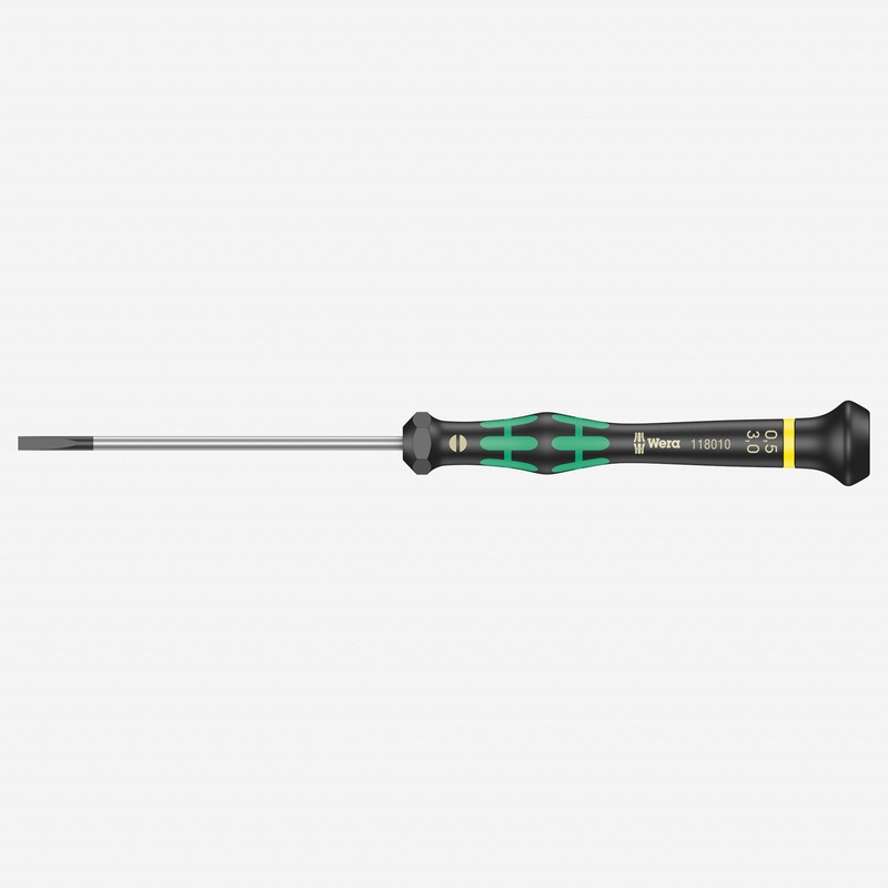 Wera 118010 3 x 80mm Kraftform Micro Slotted Precision Screwdriver
