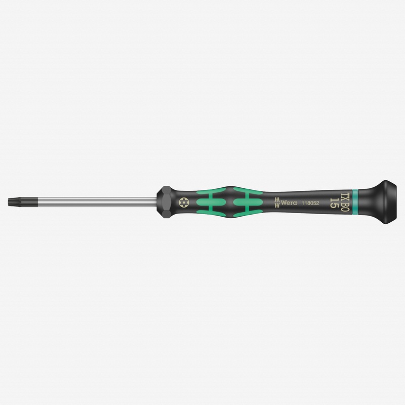 Wera 118052 T15s x 60mm Kraftform Micro Security Torx Precision Screwdriver