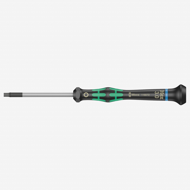 Wera 118072 3 x 60mm Kraftform Micro Hex Precision Screwdriver
