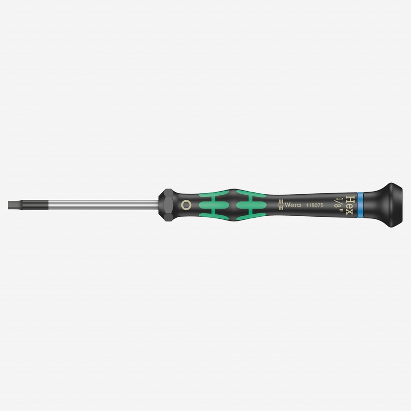 Wera 118075 1/8" x 60mm Kraftform Micro Hex Precision Screwdriver