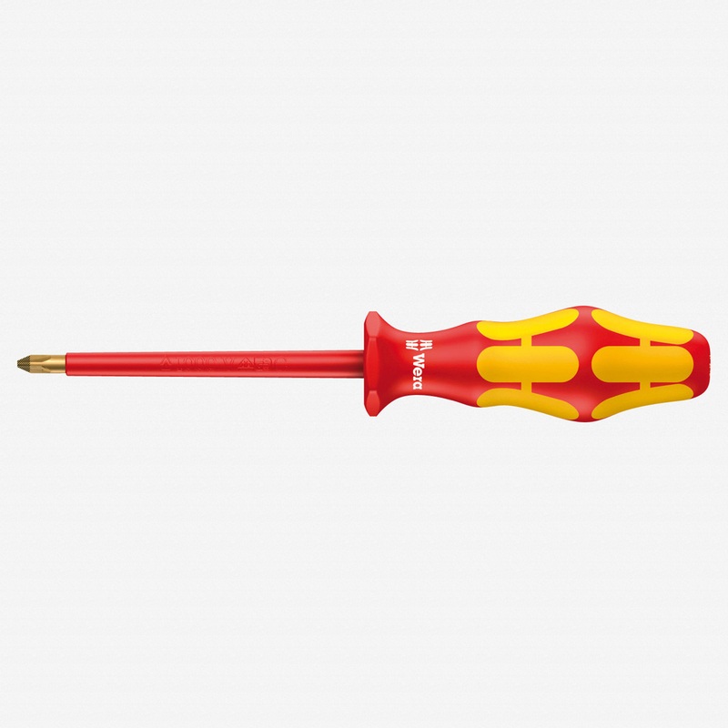Wera 006160 Kraftform Plus VDE Pozidriv Screwdriver, #0 x 80mm