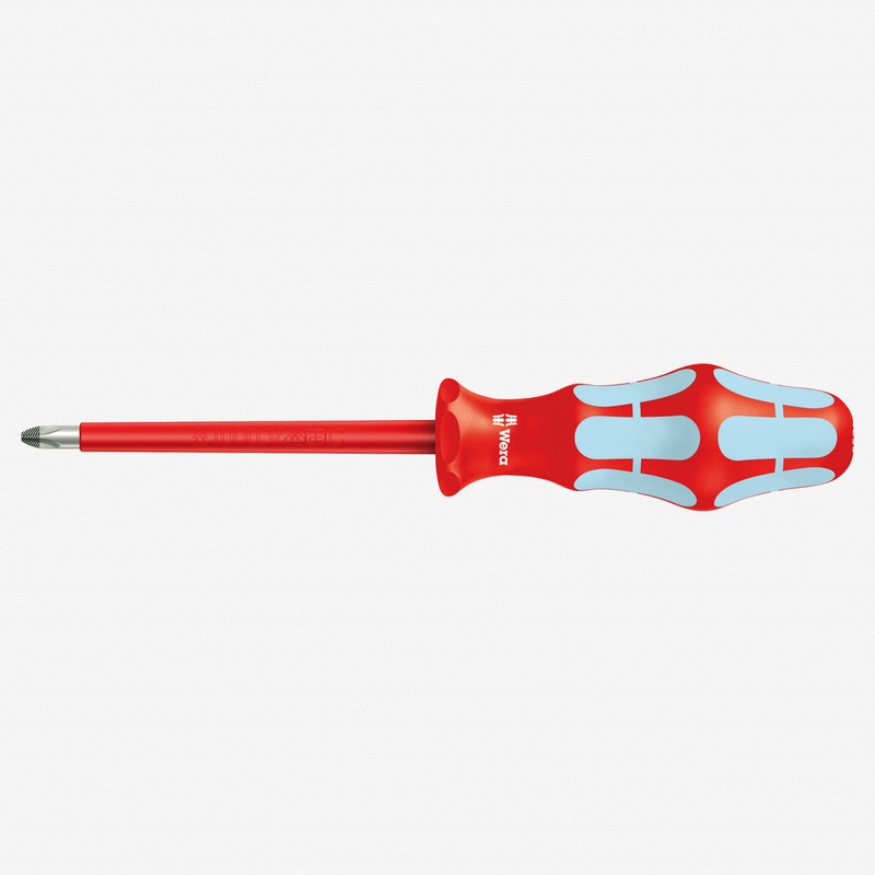 Wera 022734   Kraftform Plus VDE Stainless Steel Phillips Screwdriver, #2 x 100mm