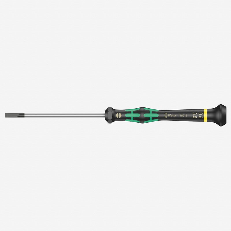 Wera 118012 3.5 x 80mm Kraftform Micro Slotted Precision Screwdriver