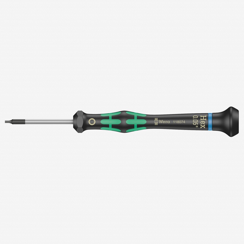 Wera 118074 0.05" x 40mm Kraftform Micro Hex Precision Screwdriver