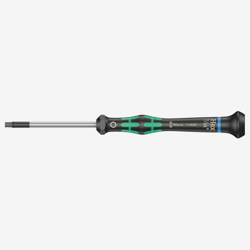 Wera 118082 7/64" x 60mm Kraftform Micro Hex Precision Screwdriver