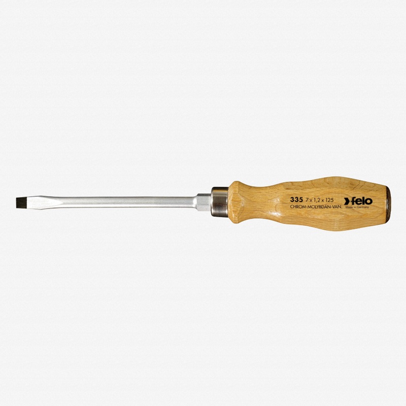 Felo 5.5 x 100mm Wood Handle Slotted Screwdriver