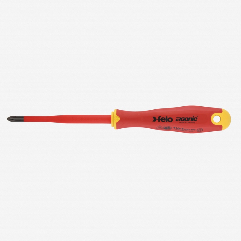 Felo E-slim Insulated #1 x 80mm Slotted/Phillips Screwdriver