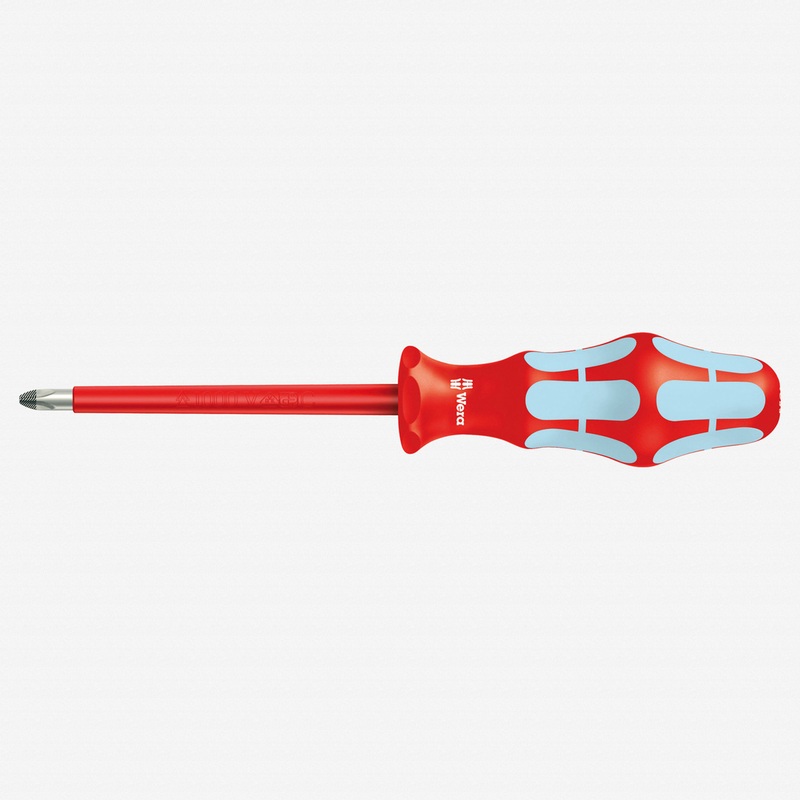 Wera 022733  Kraftform Plus VDE Stainless Steel Phillips Screwdriver, #1 x 80mm