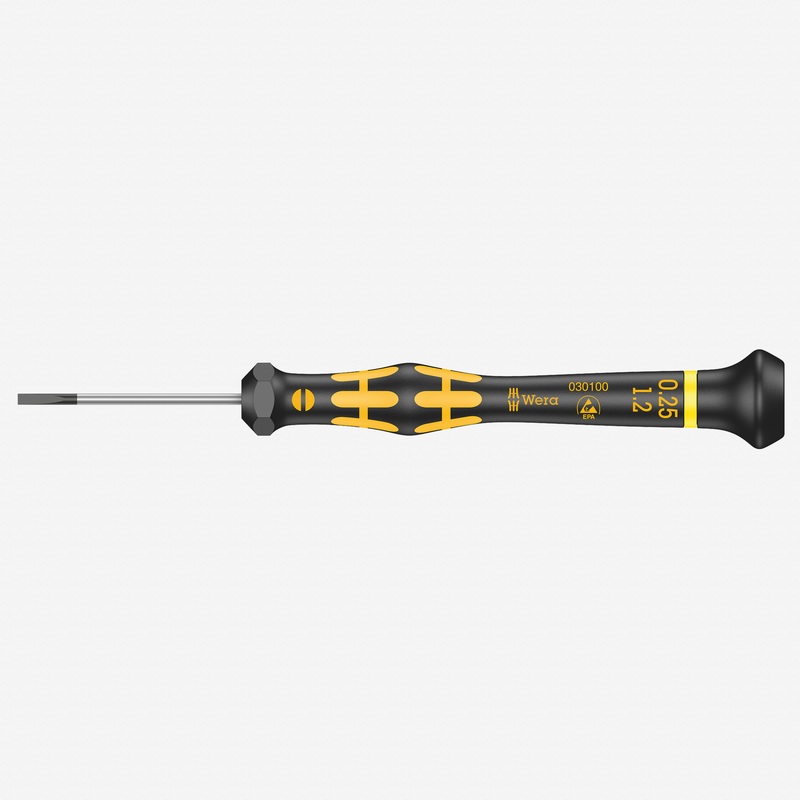 Wera 030100 1.2 x 40mm ESD Safe Slotted Precision Screwdriver